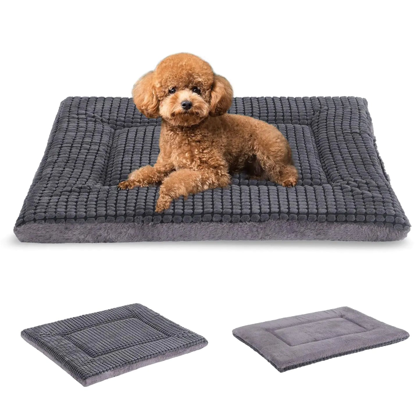 Reversible Dog Bed (24x18x1.6Light Grey)