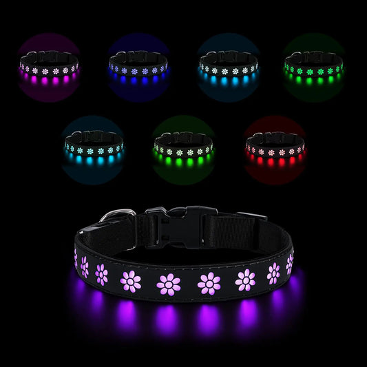 KTINNEAD Flash LED Dog Collar 14 Modes