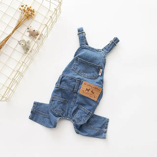 Denim Pet Dog Clothes Jumpsuits