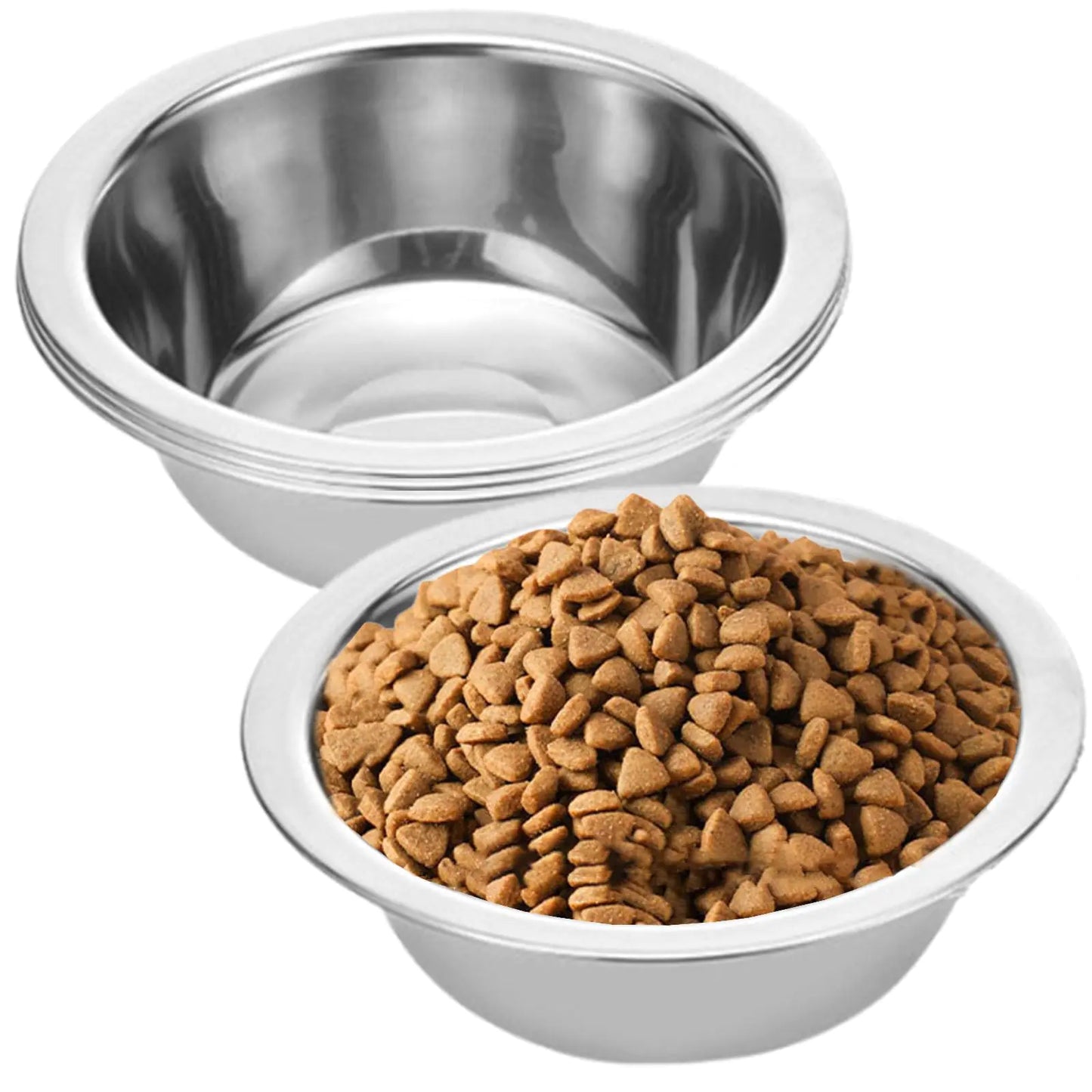 4 Pack Stainless Steel Dog Bowls 8 Inch